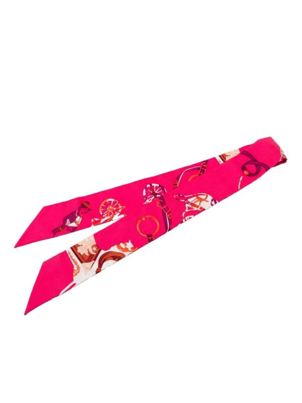 Hermes Twilly Tout en Carre It's All in Scarf Pink Silk